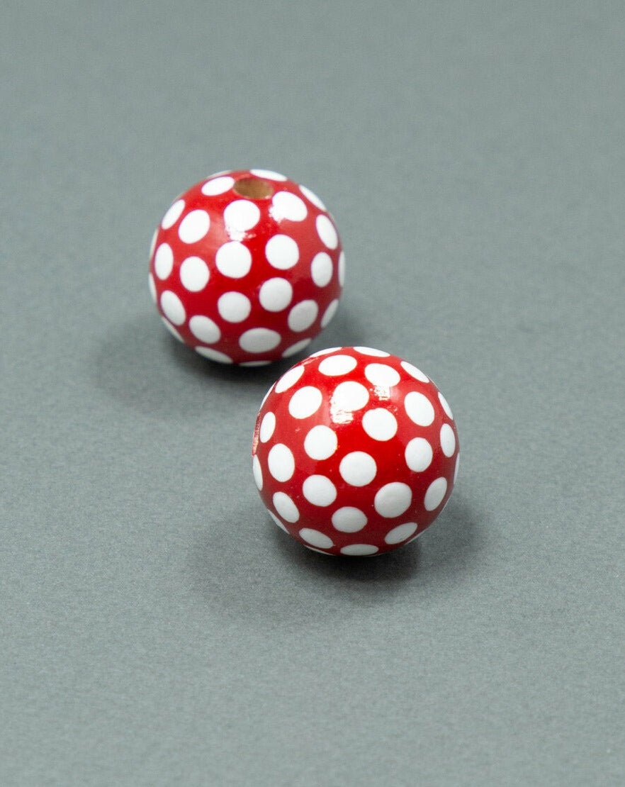 Red Wooden Beads Set 4