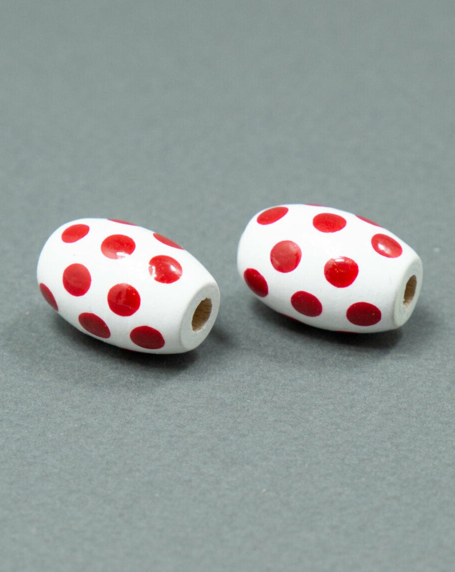 Red Wooden Set in Bean Shape 4