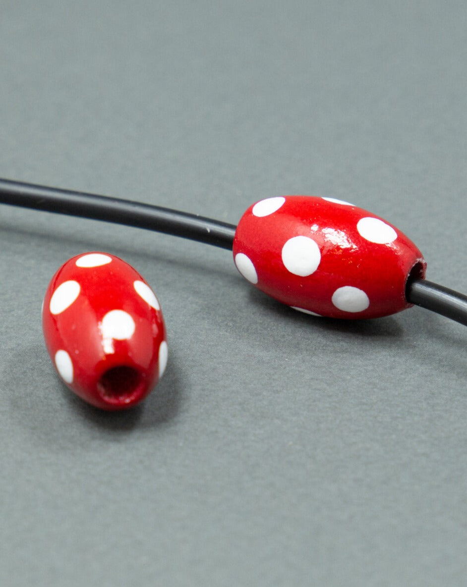 Red Wooden Set in Bean Shape 3