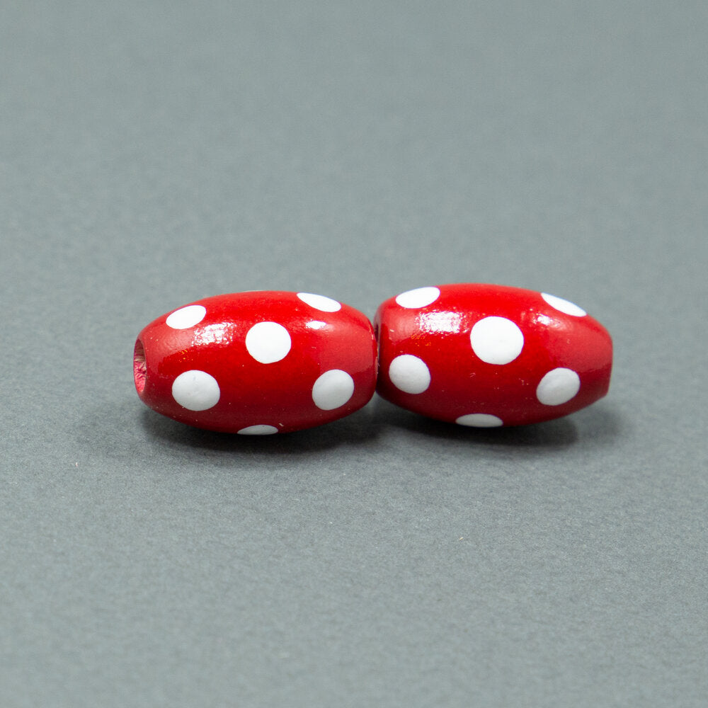 Red Wooden Set in Bean Shape 3