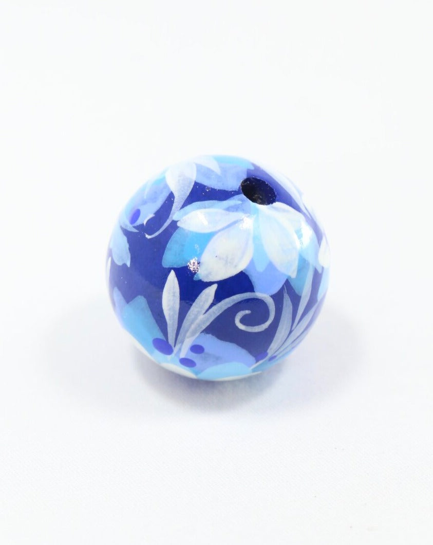 Royal Floral Wooden Bead