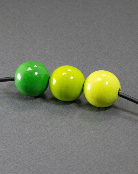 Shades of Green Wooden Beads Set