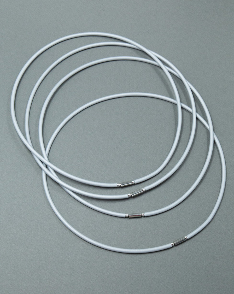 Silver Caoutchouc Collar