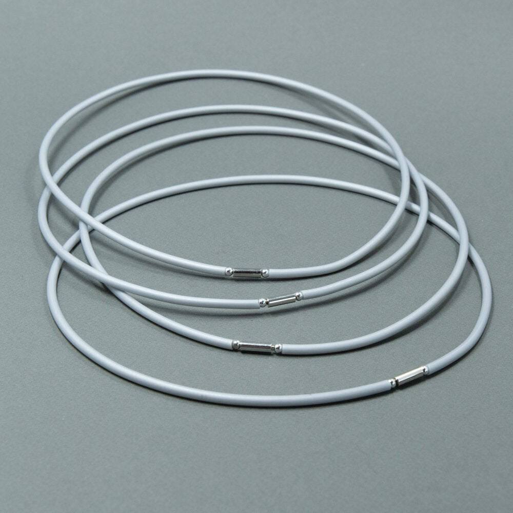 Silver Caoutchouc Collar