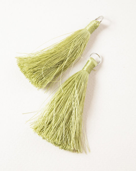 Spring Grass Green Silk Tassel