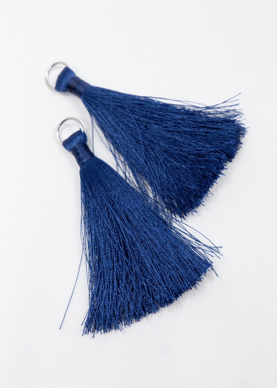 Steel Blue Silk Tassel