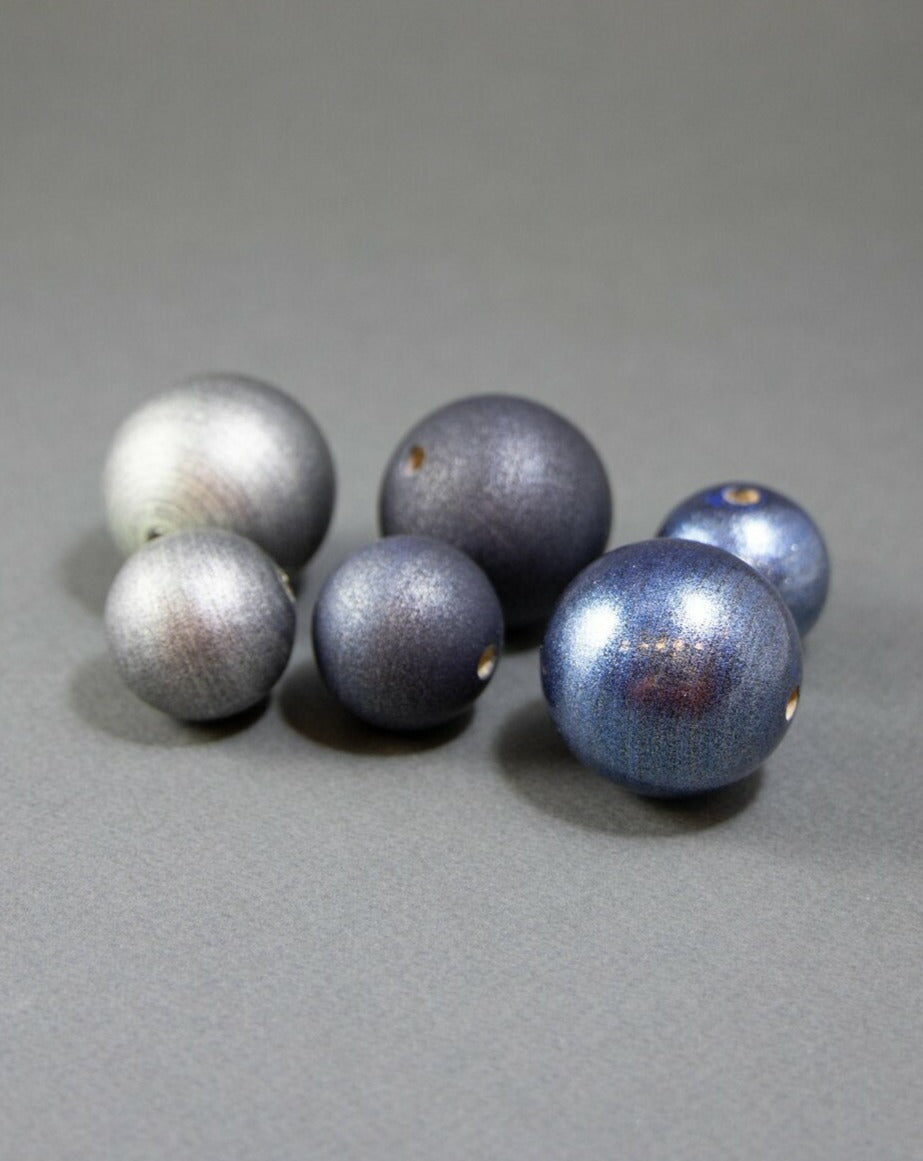 Steel Wooden Beads Set