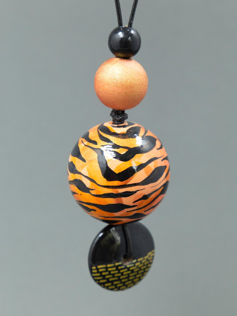 Tiger Beaded Pendant