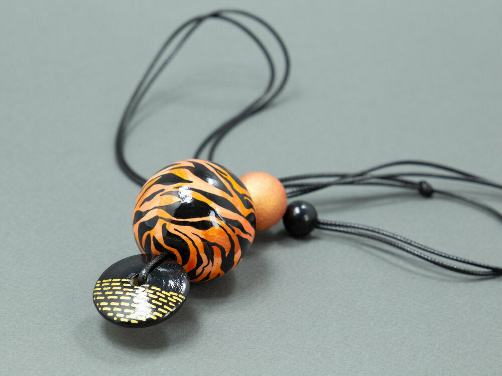 Tiger Beaded Pendant