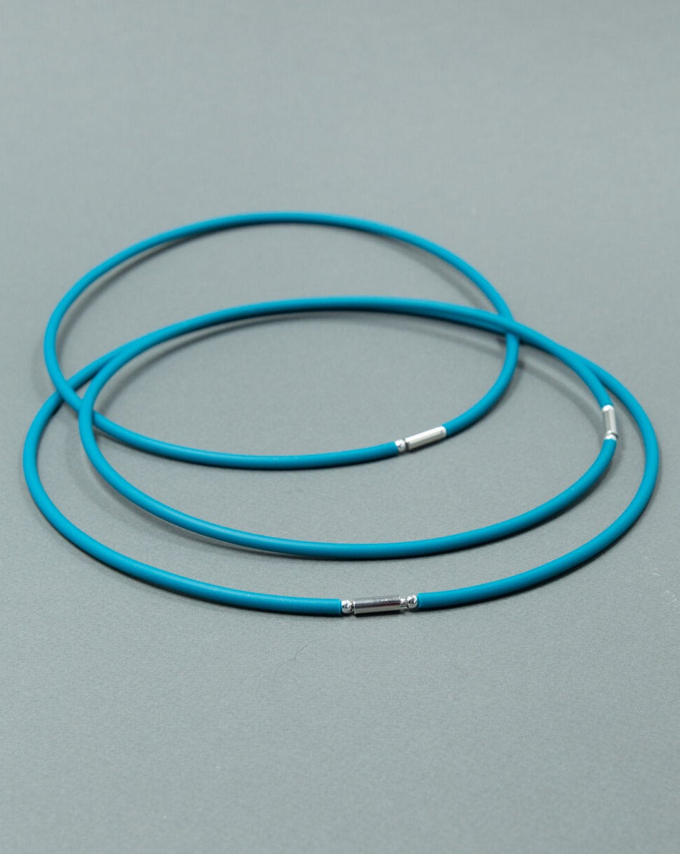 Collare Caucciù Turchese