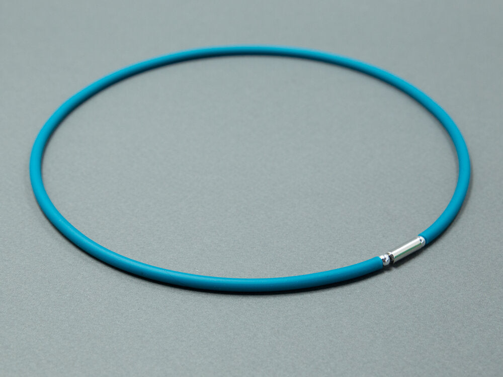 Turquoise Caoutchouc Collar