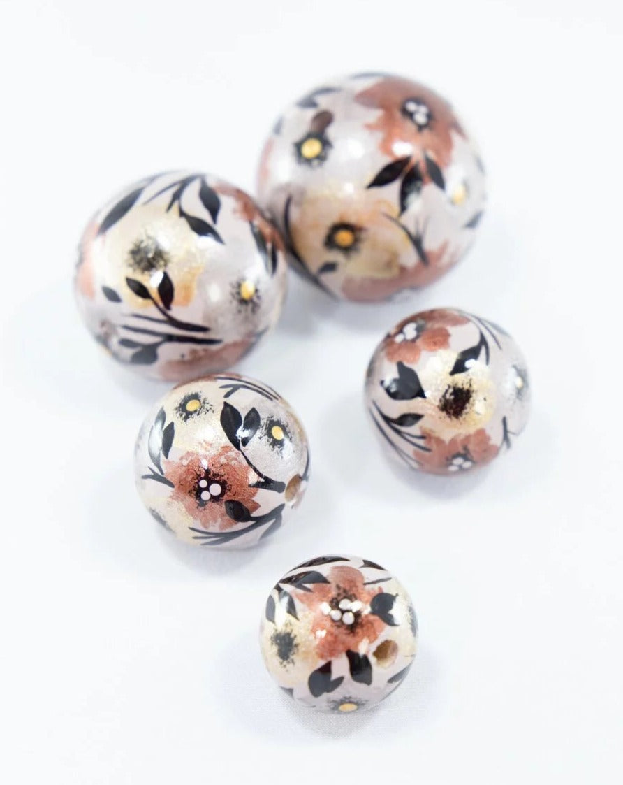 Twilight Garden Wooden Bead