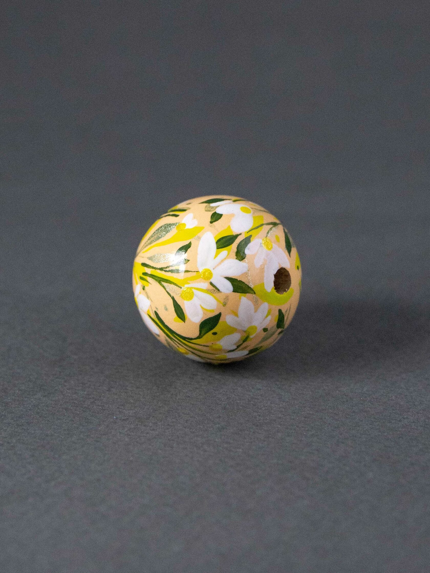 Village Flowers Wooden Bead 2