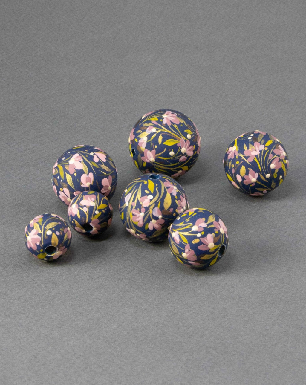 Village Flowers Wooden Bead 3