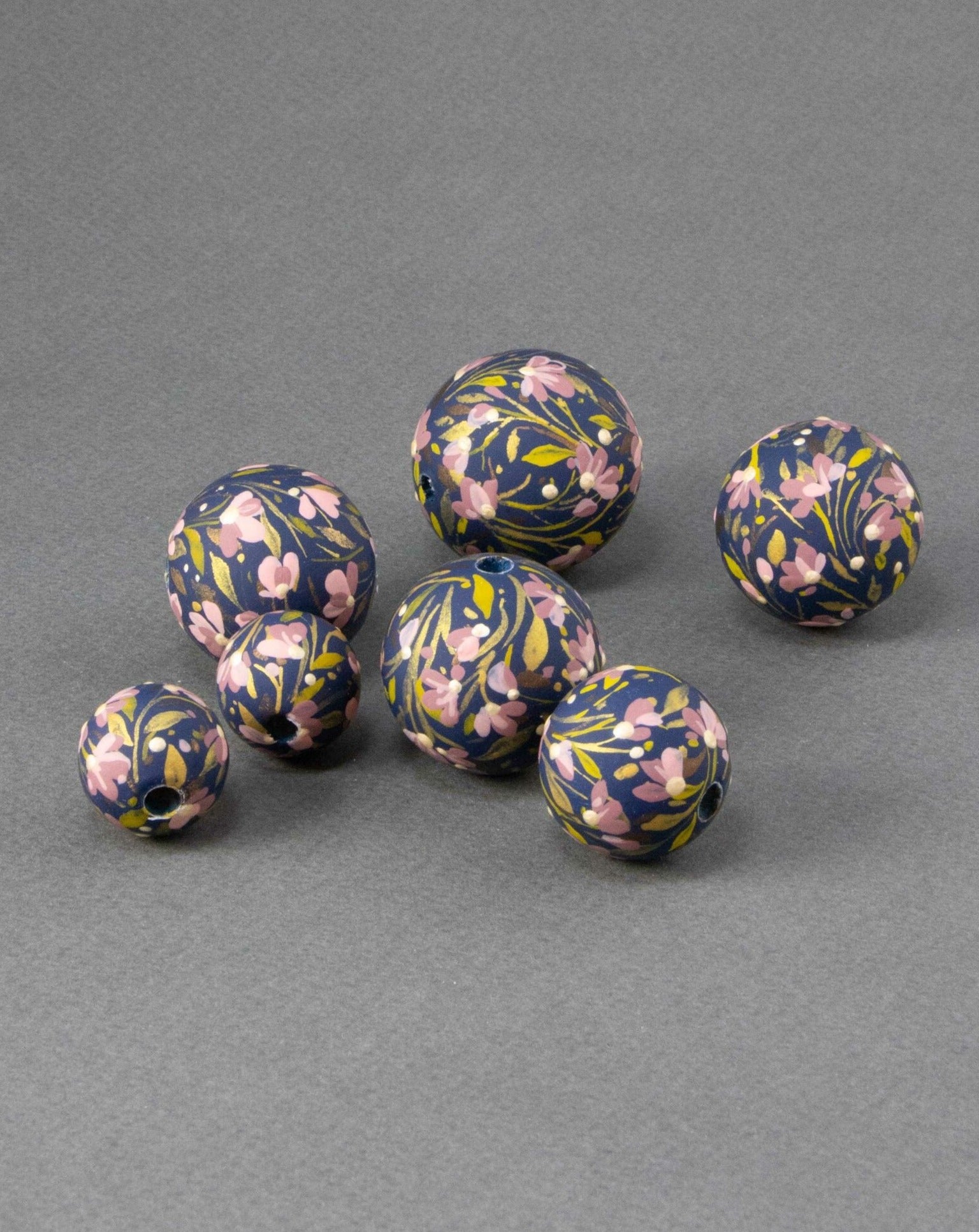Village Flowers Wooden Bead 3