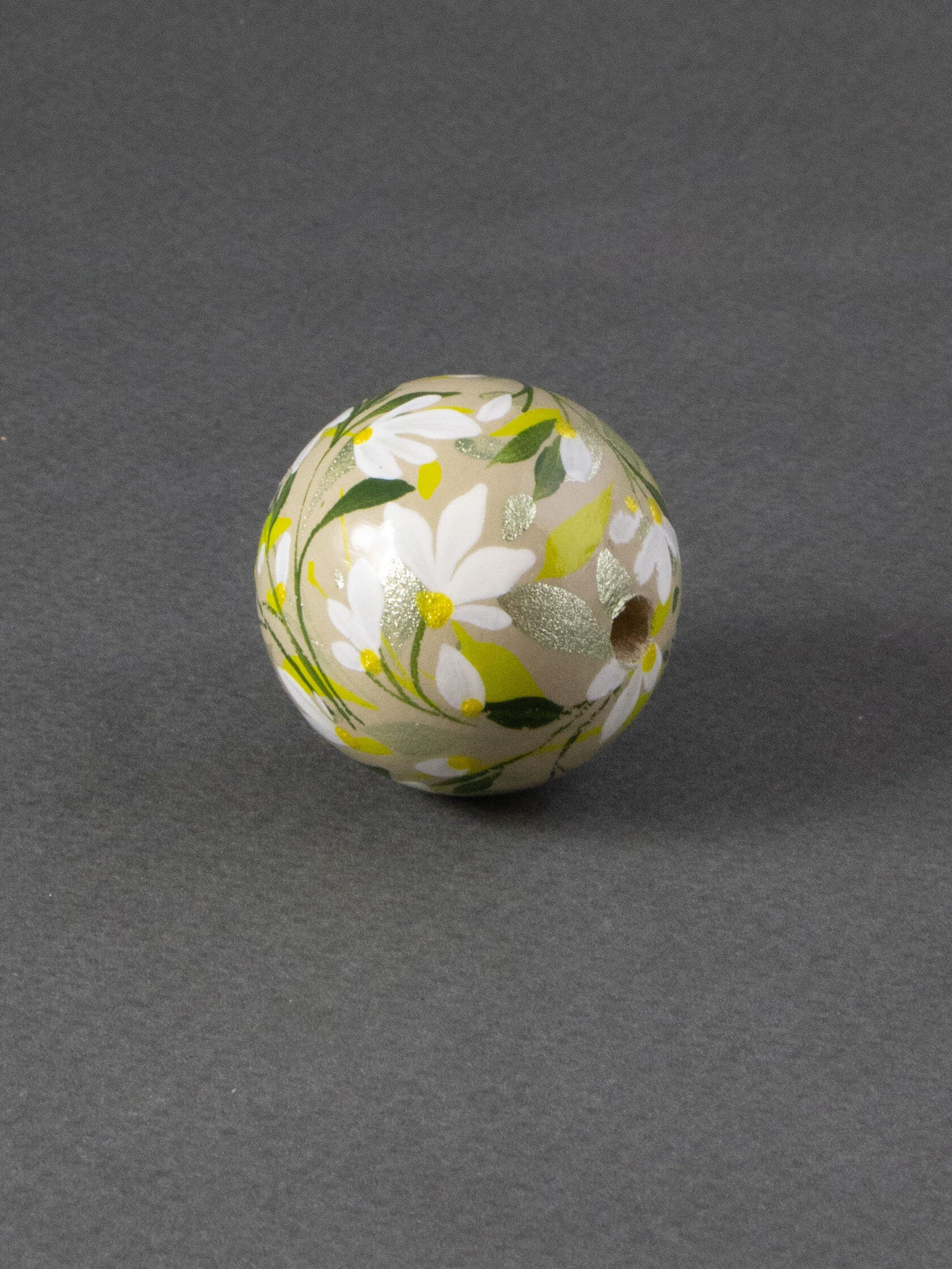 Village Flowers Wooden Bead 2