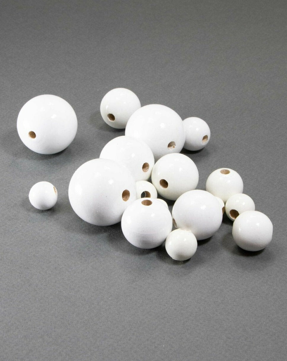 White Wooden Bead
