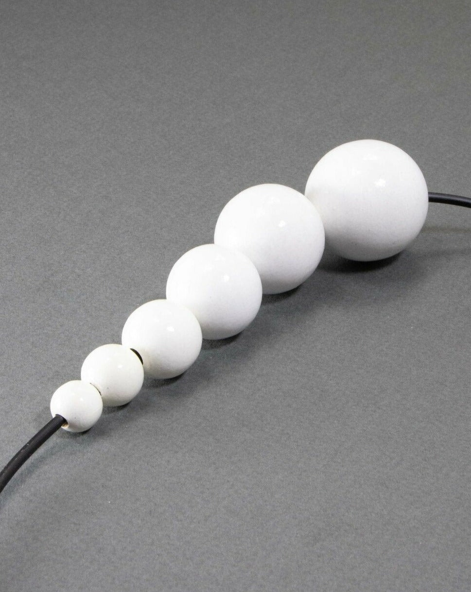 White Wooden Bead
