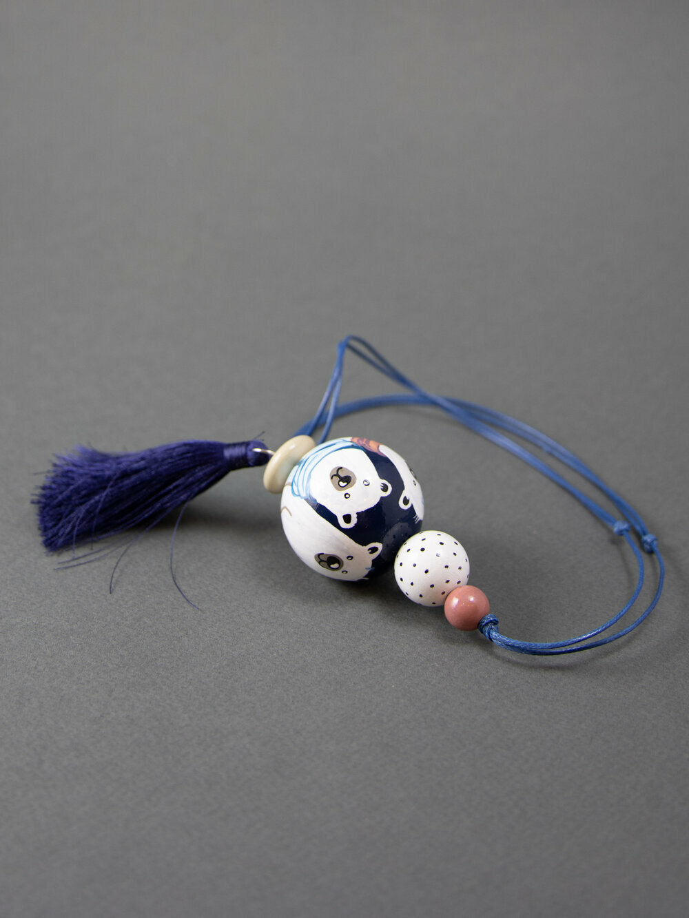 Winter Bear Beaded Pendant 1