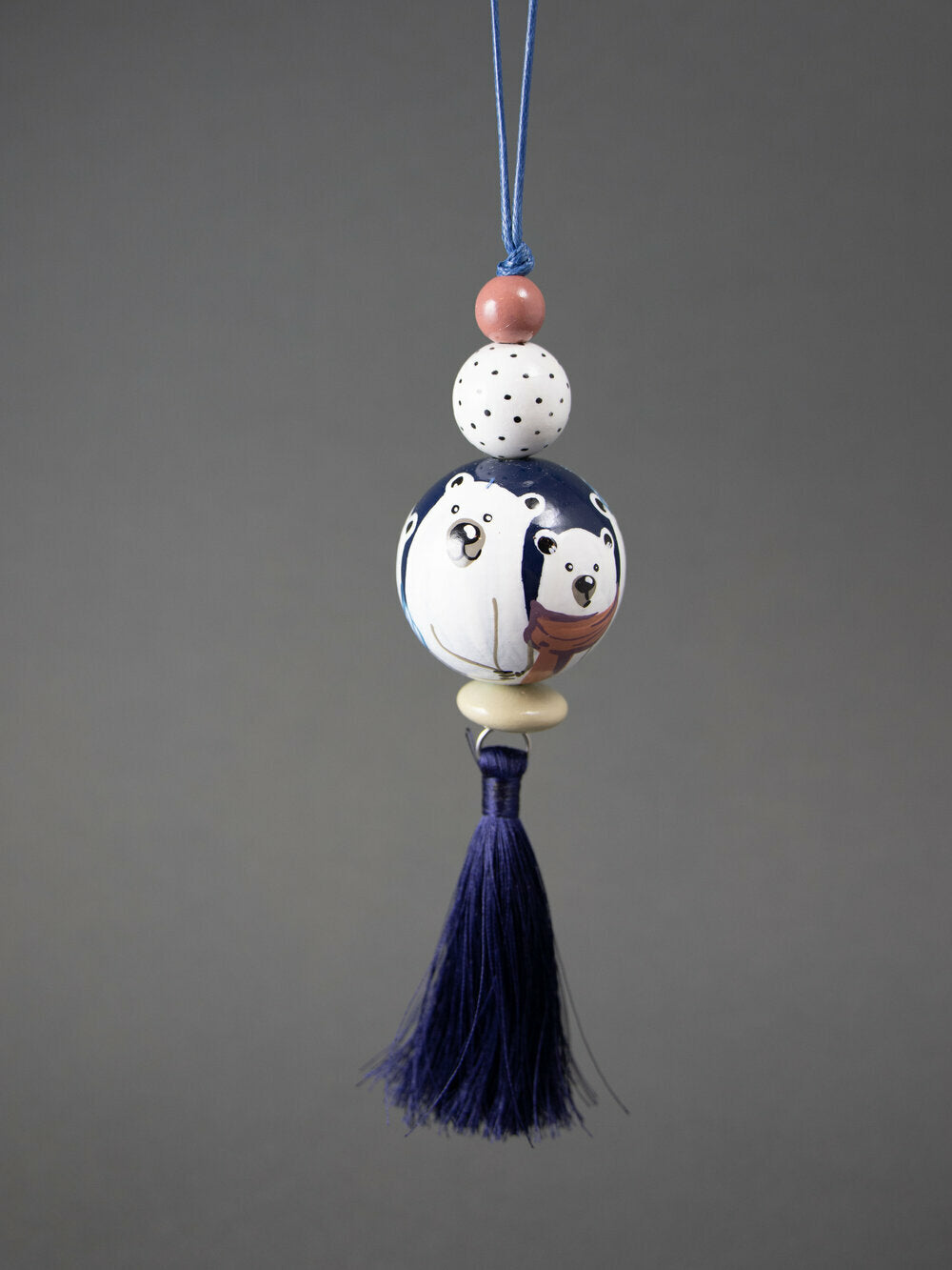 Winter Bear Beaded Pendant 1