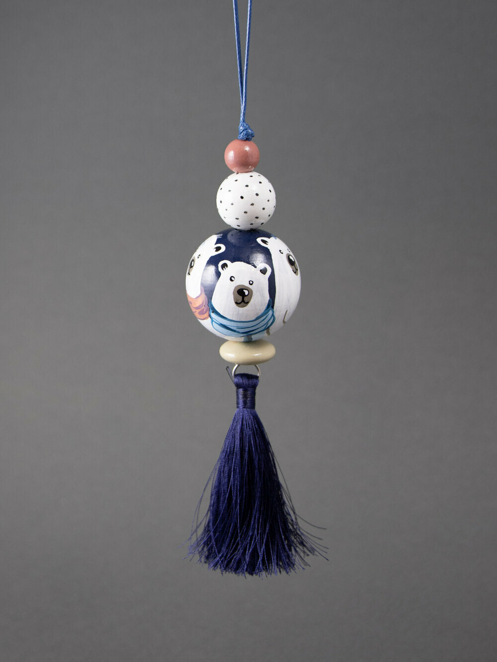 Winter Bear Beaded Pendant 1