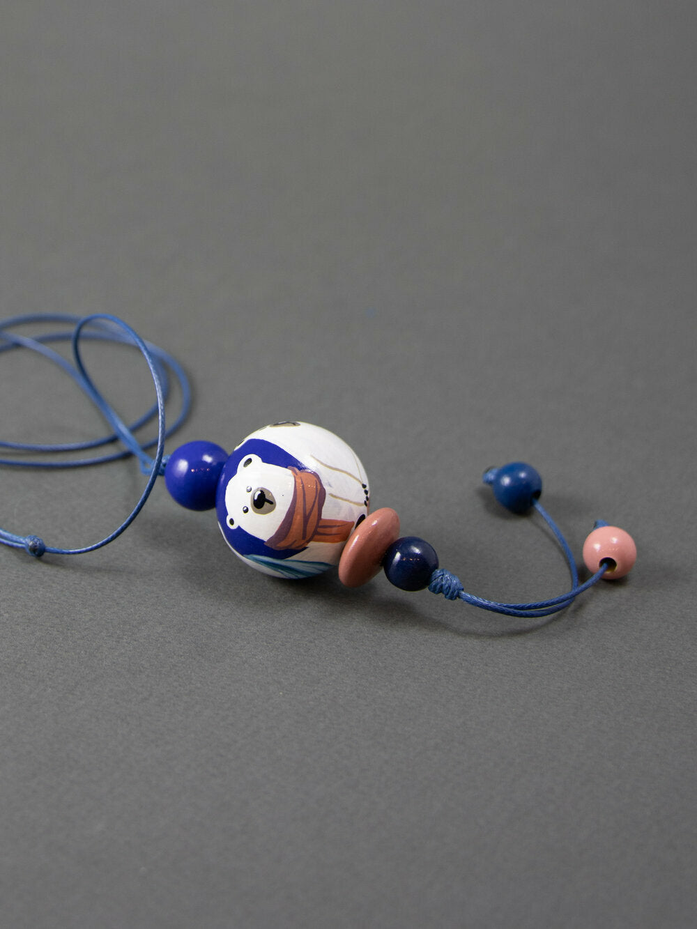 Winter Bear Beaded Pendant 2