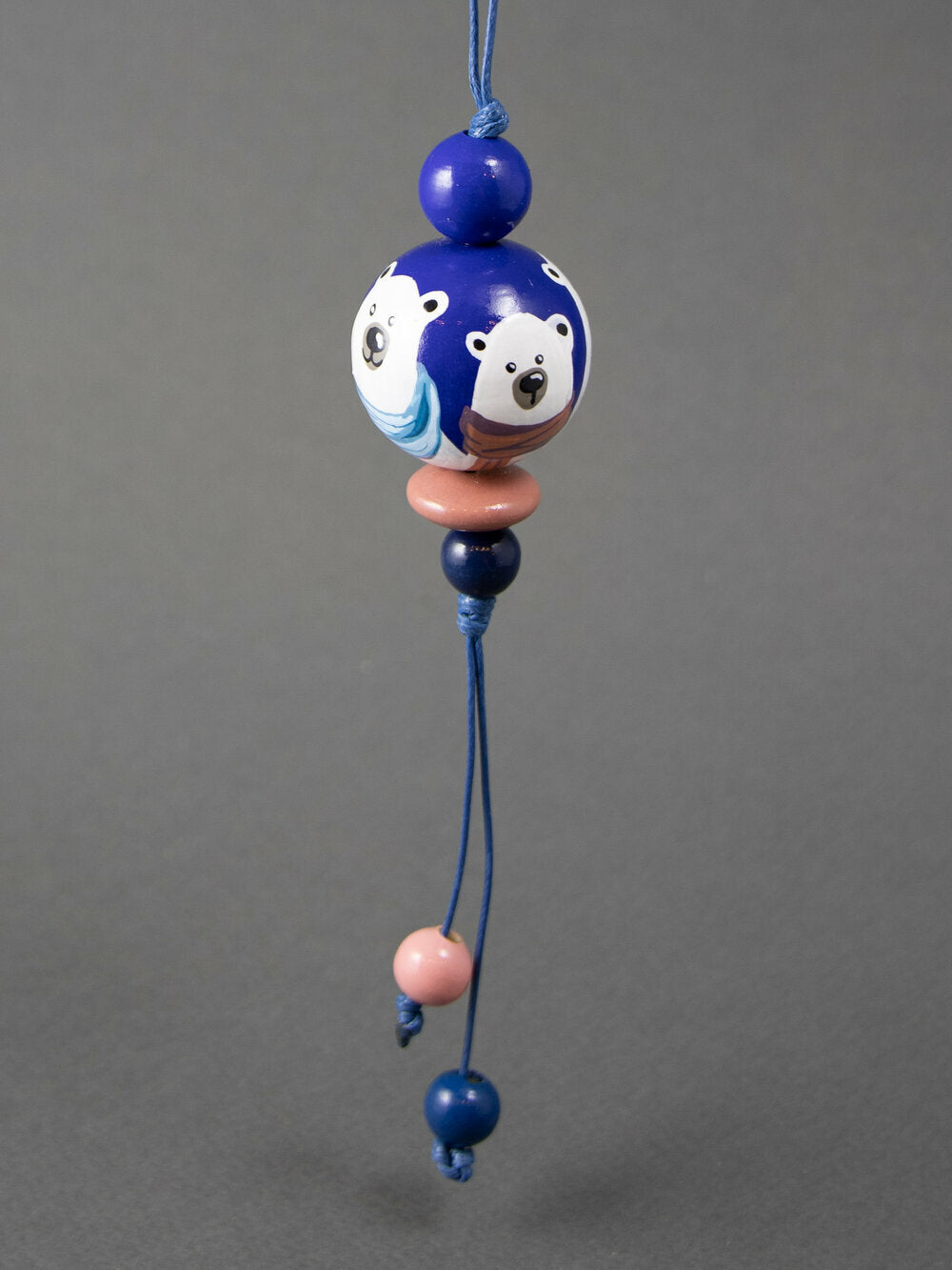 Winter Bear Beaded Pendant 2