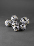 Abstract Gray Wooden Bead