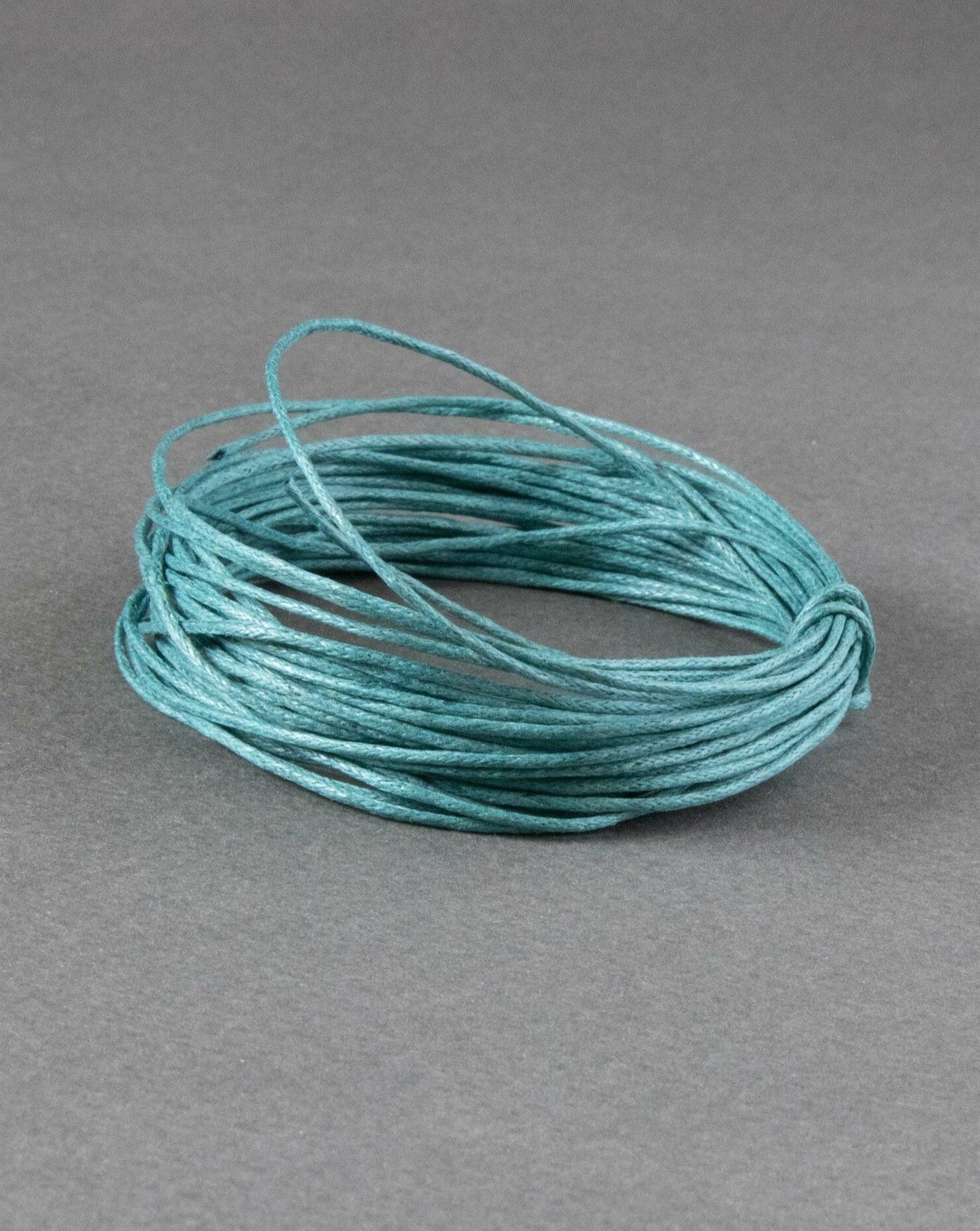 Waxed Cotton Cord in Dark Mint