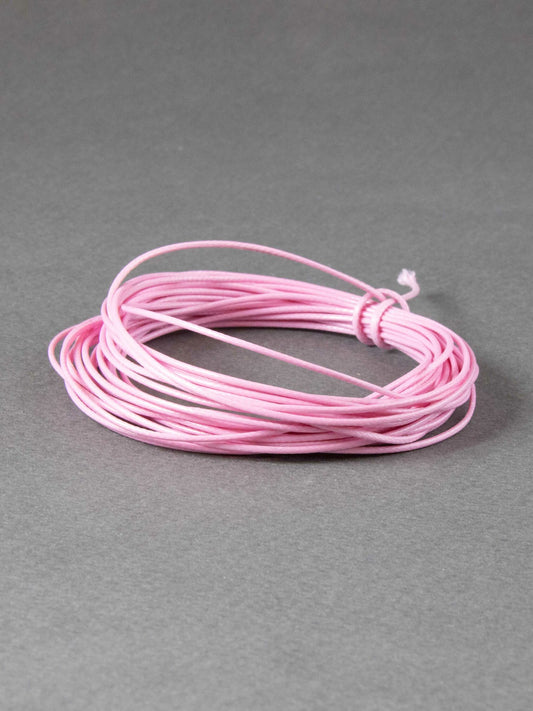 Waxed Polyester Cord in Pink