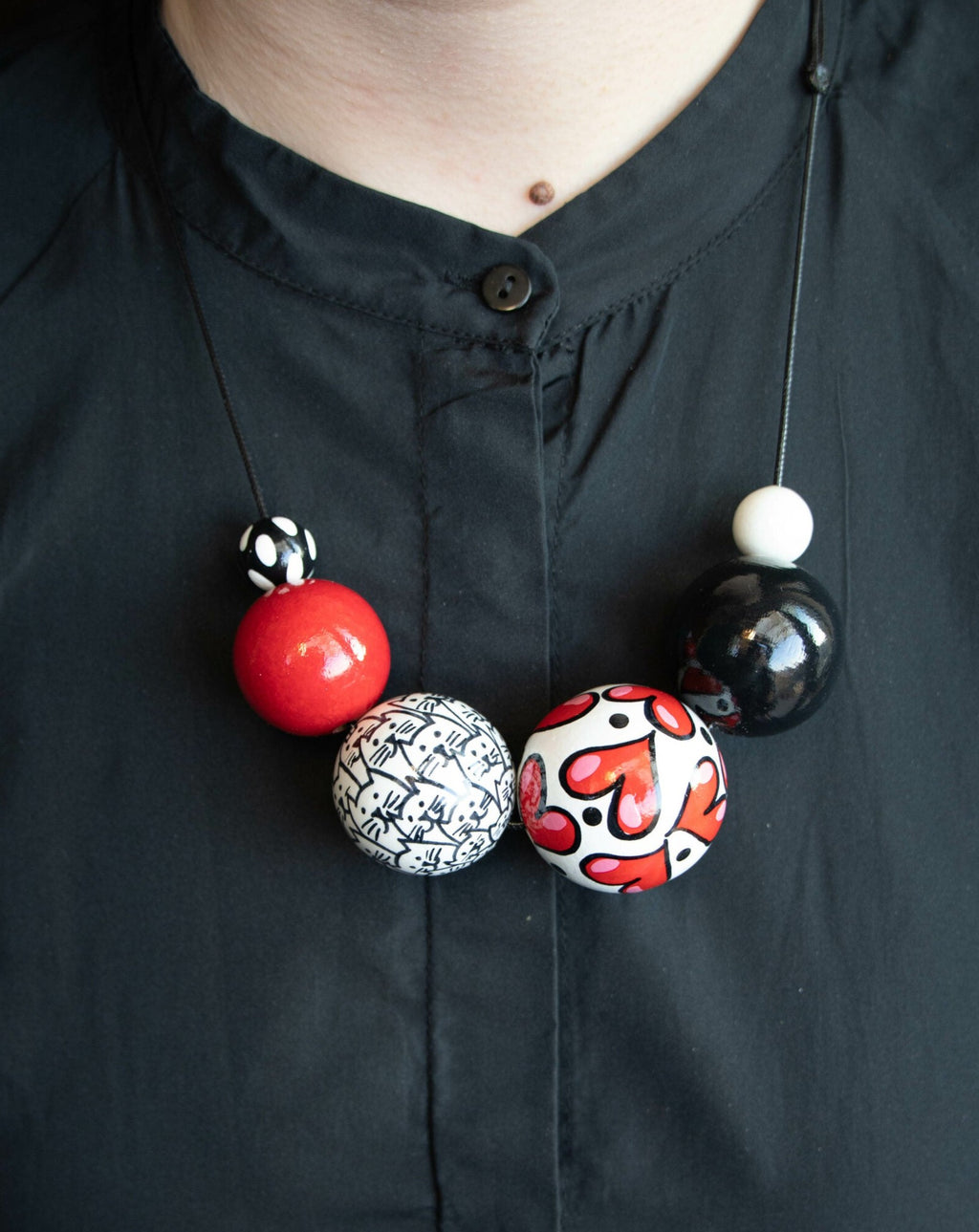 Love Wooden Bead Necklace 5