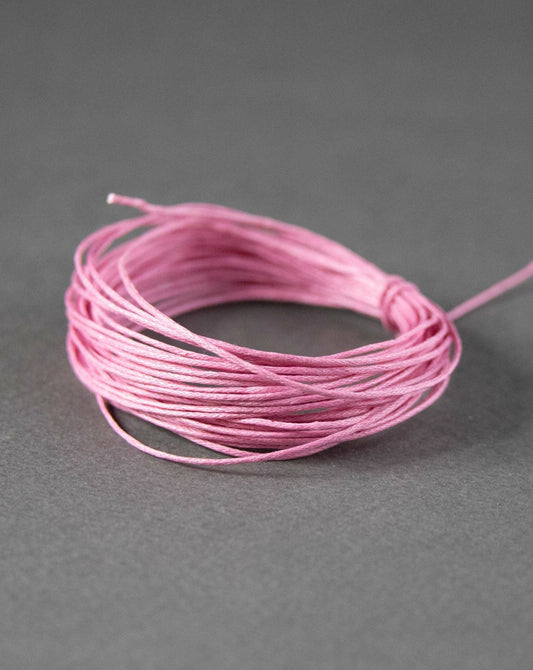 Cordoncino di cotone cerato in rosa