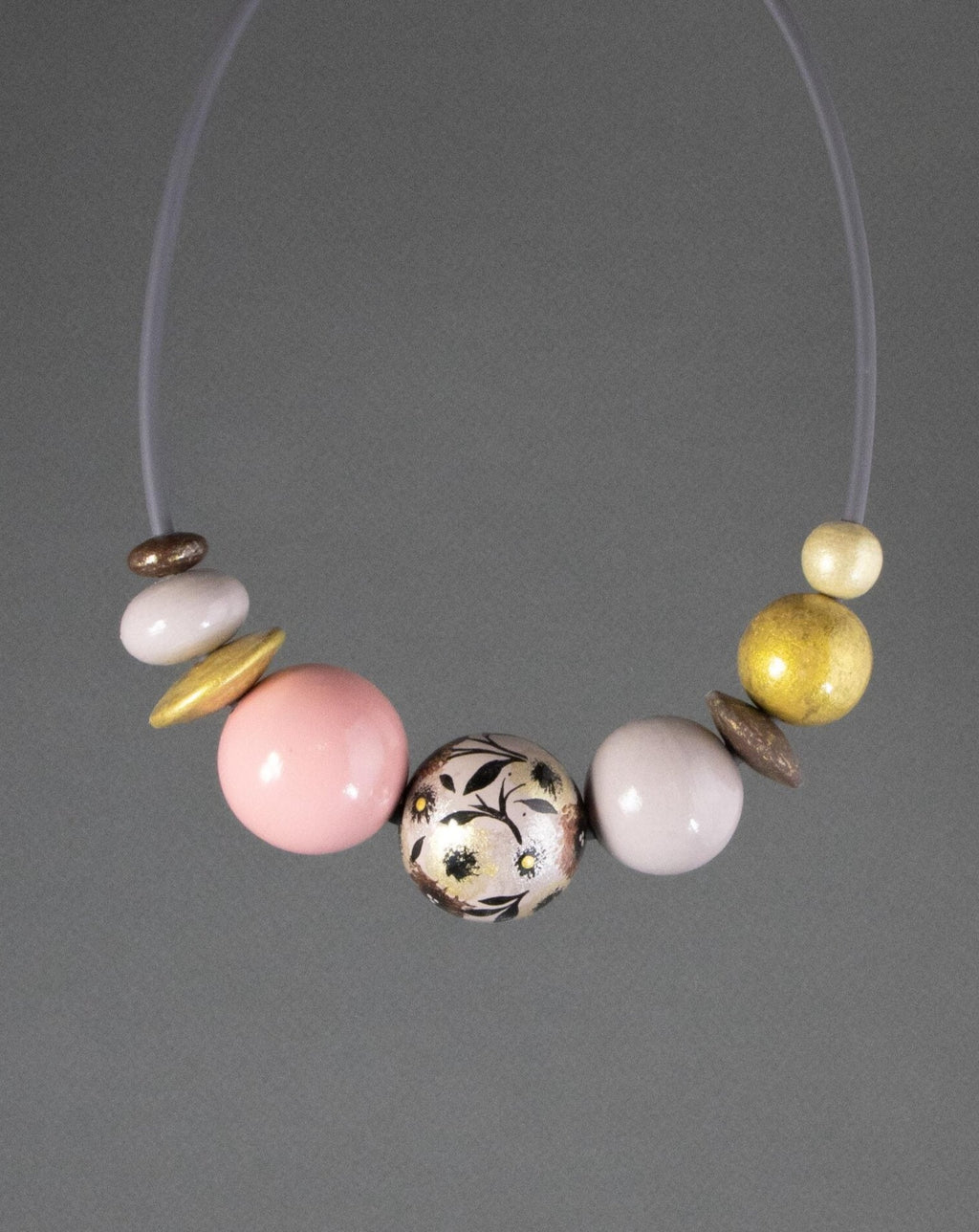 Twilight Garden Wooden Necklace