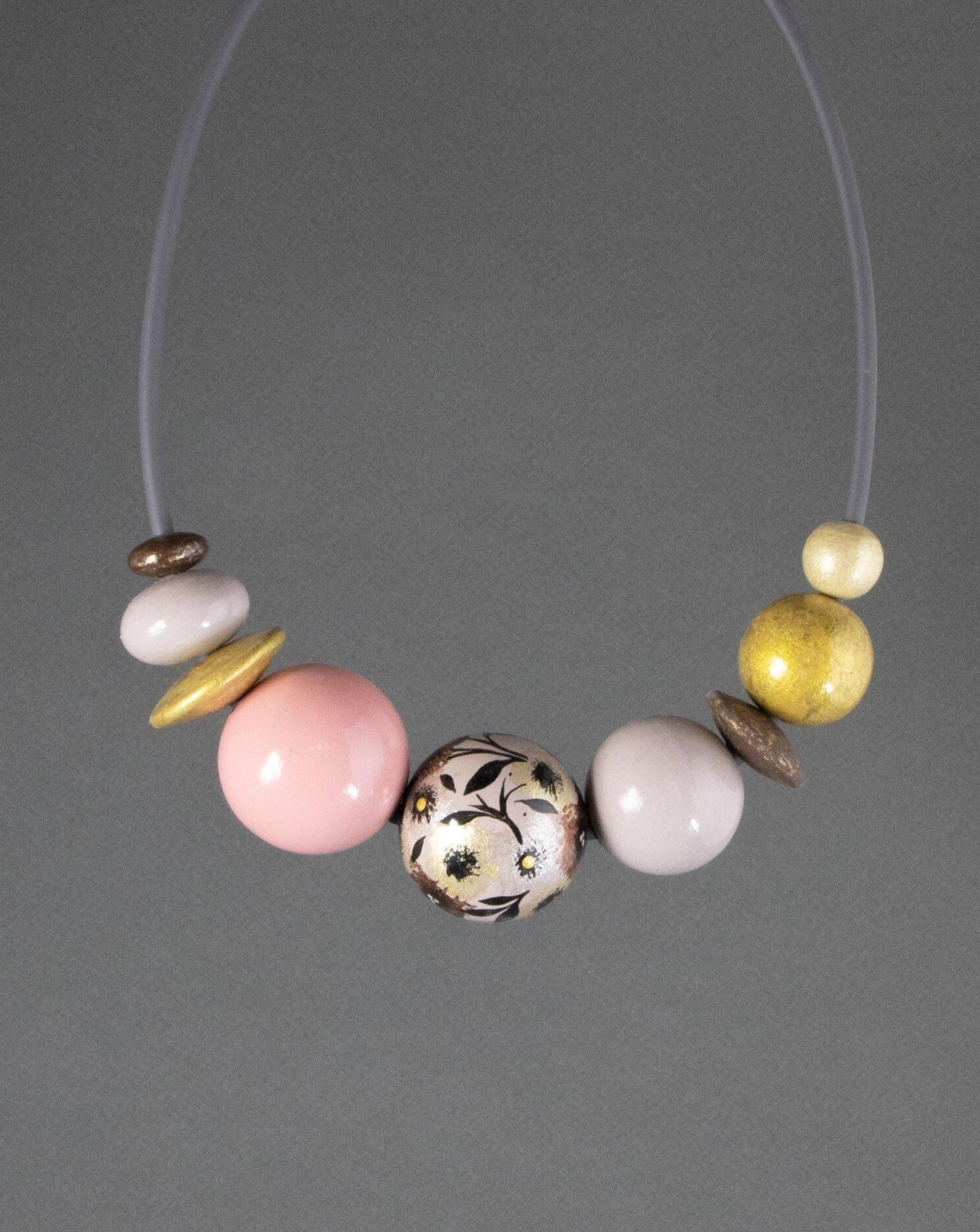 Twilight Garden Wooden Necklace