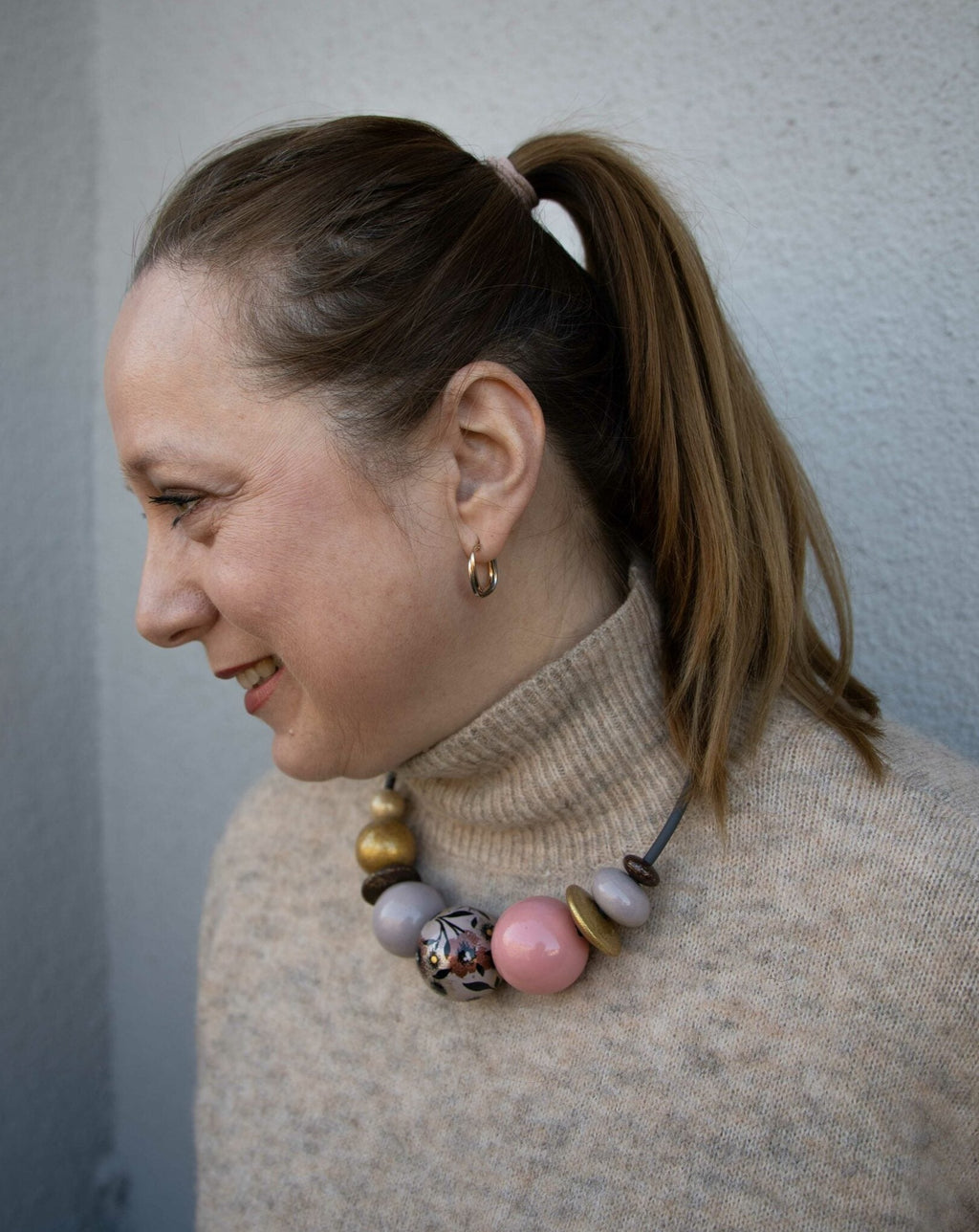 Twilight Garden Wooden Necklace