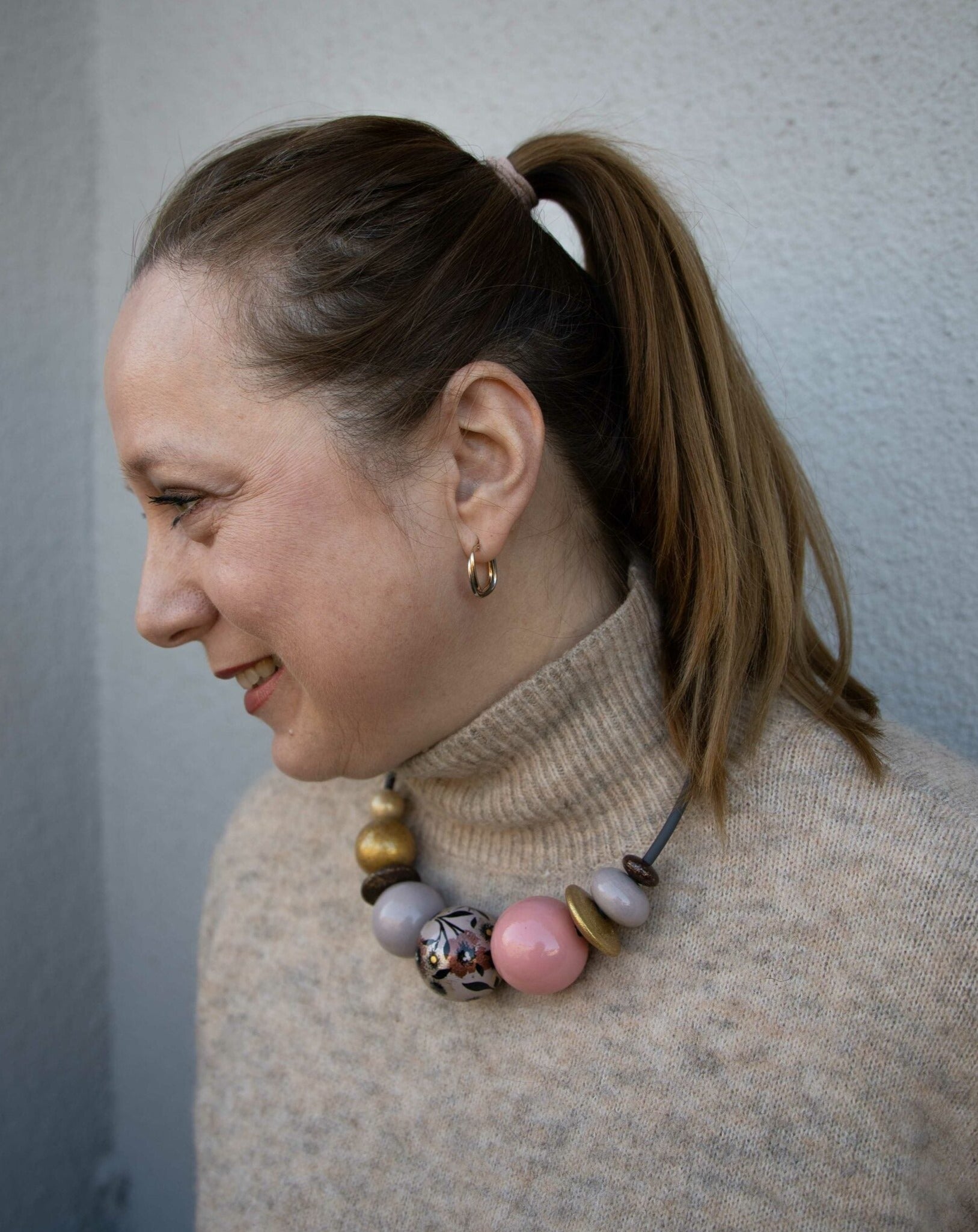 Twilight Garden Wooden Necklace