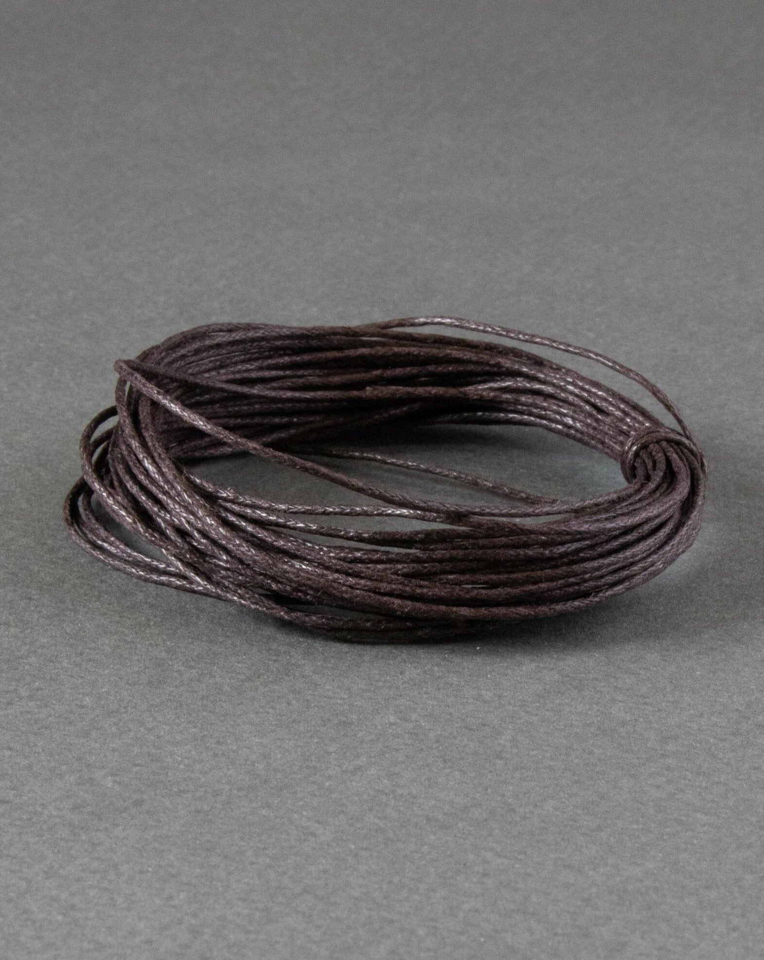 Waxed Cotton Cord in Dark Brown