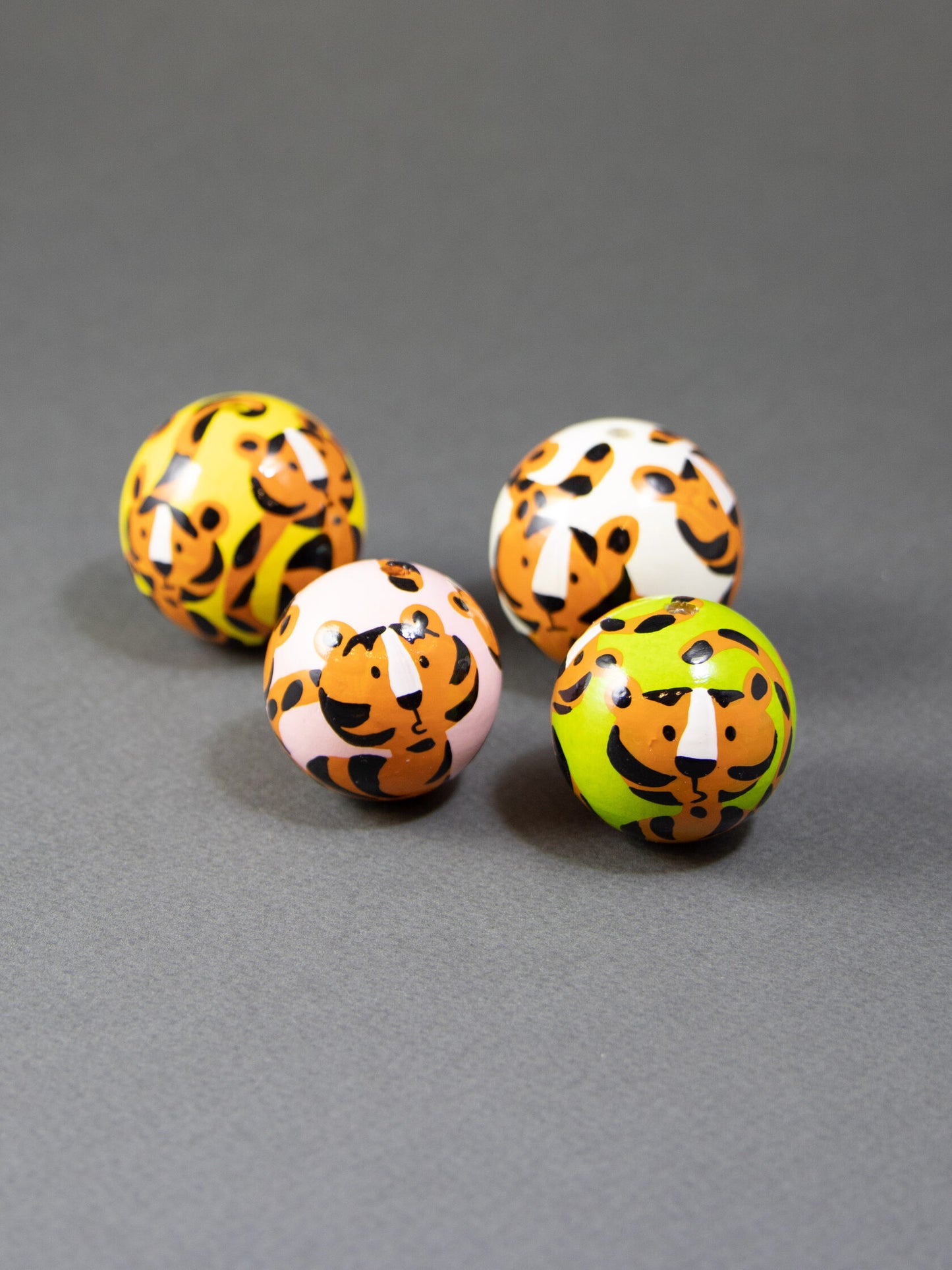 Big Tiger Family Wooden Bead