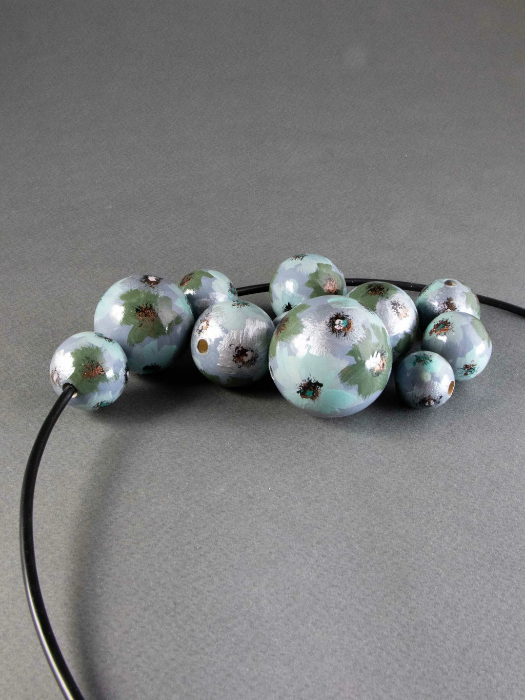 Rainy Garden Wooden Bead