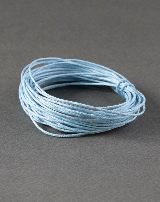 Waxed Cotton Cord in Light Blue