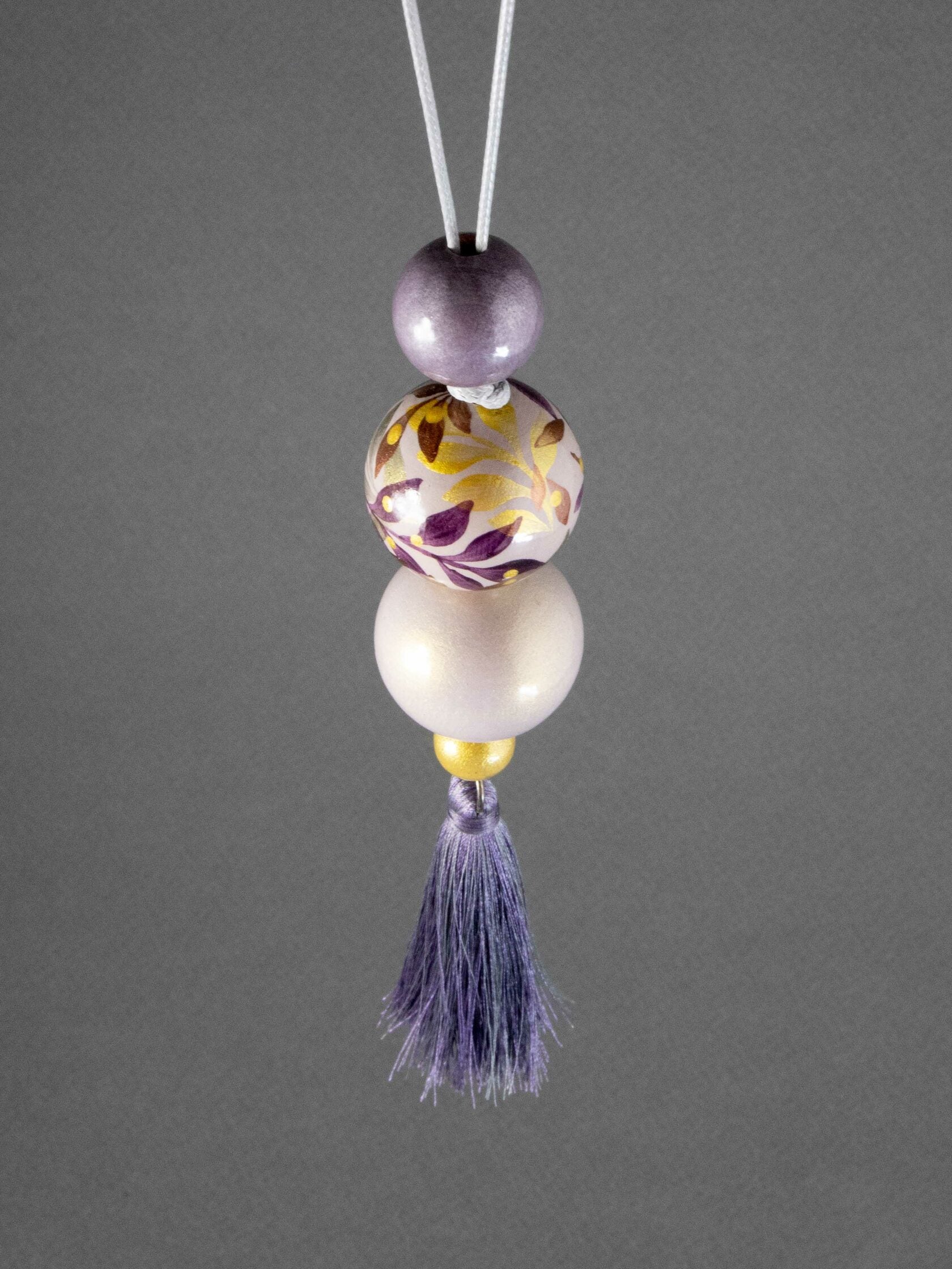 Lavender Jungle Beaded Pendant