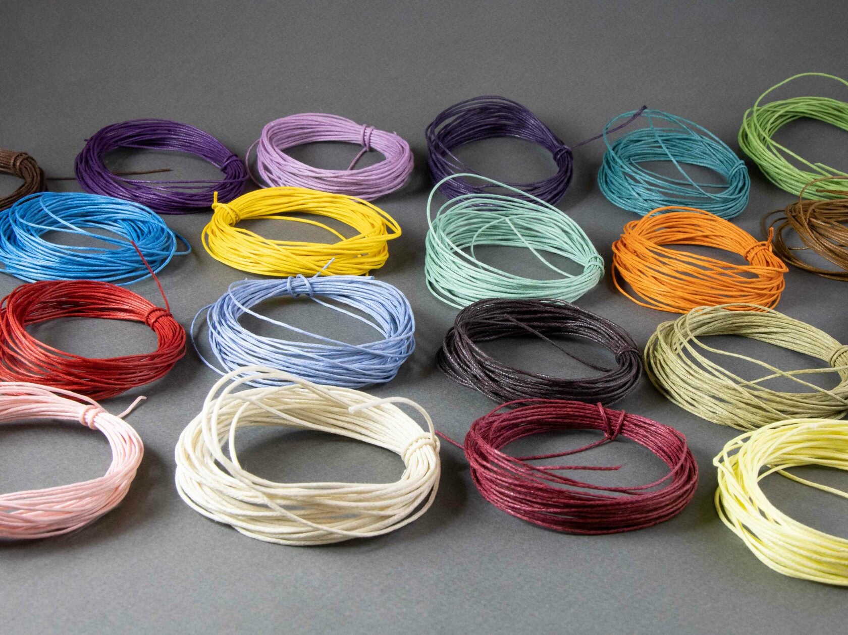 Waxed Cotton Cord in Light Natural