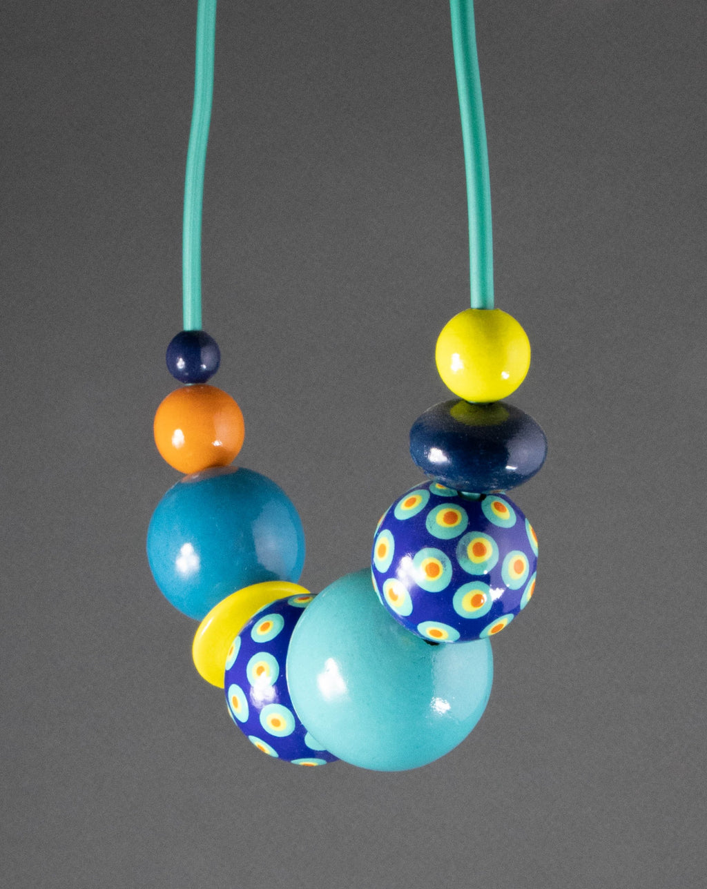 Dots Game Wooden Bead Necklace