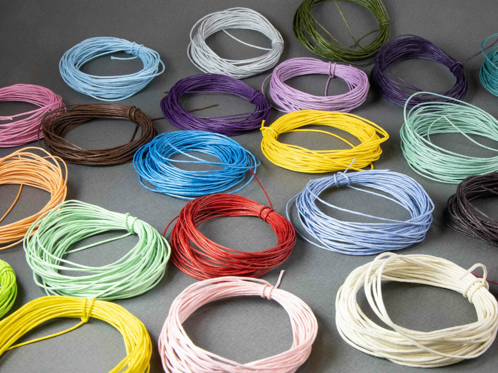 Waxed Cotton Cord in Mint