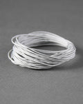 Waxed Cotton Cord in Light Grey