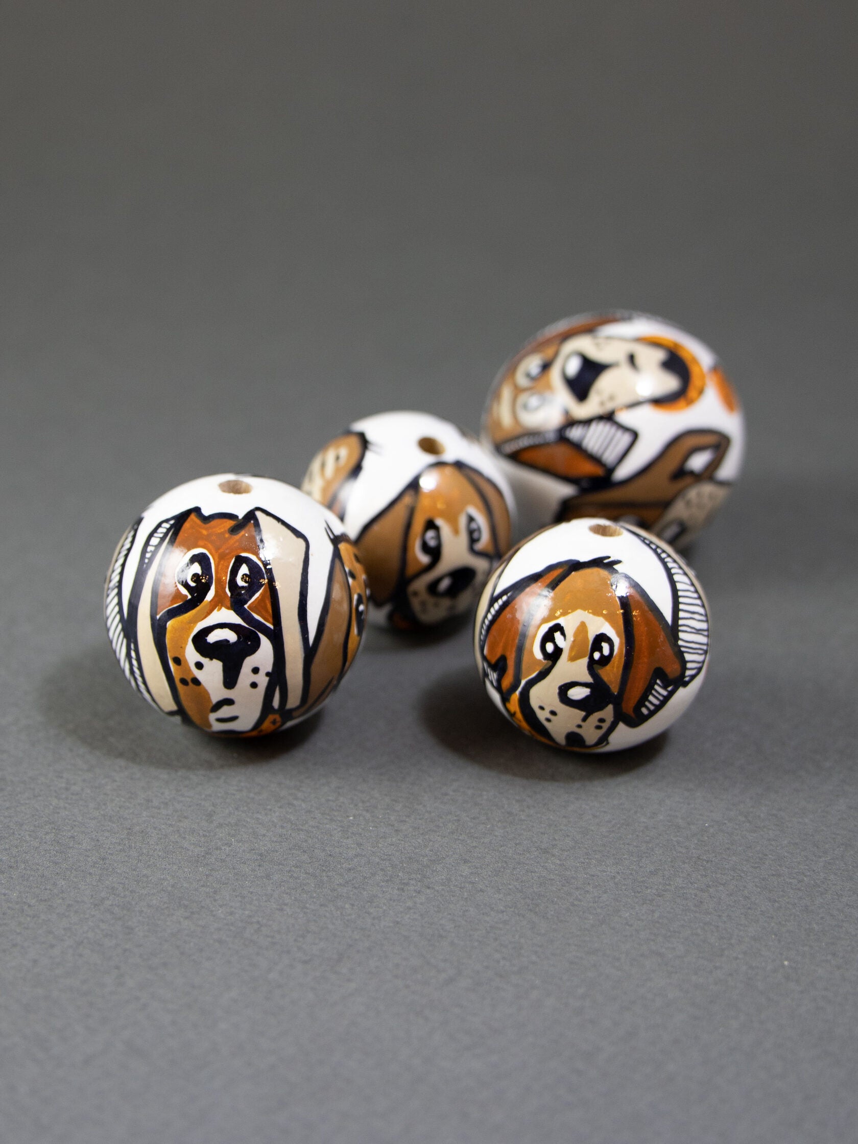 Great Dane Dog Wooden Bead