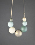 Shades of Green Wooden Beads Necklace