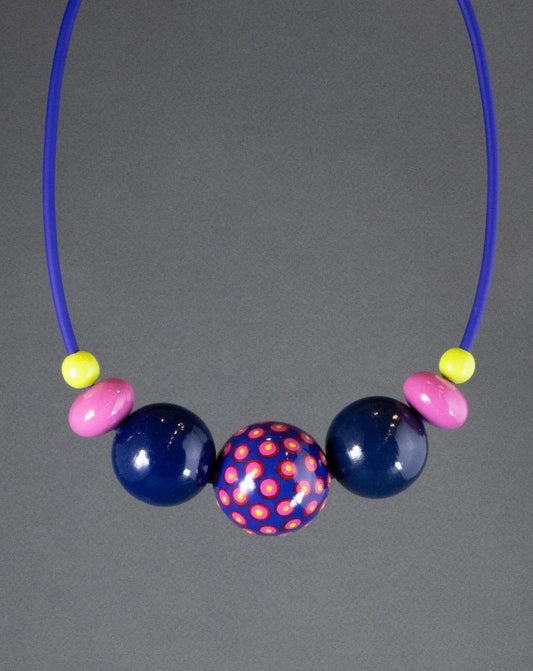 Dots Game Wooden Bead Necklace 3