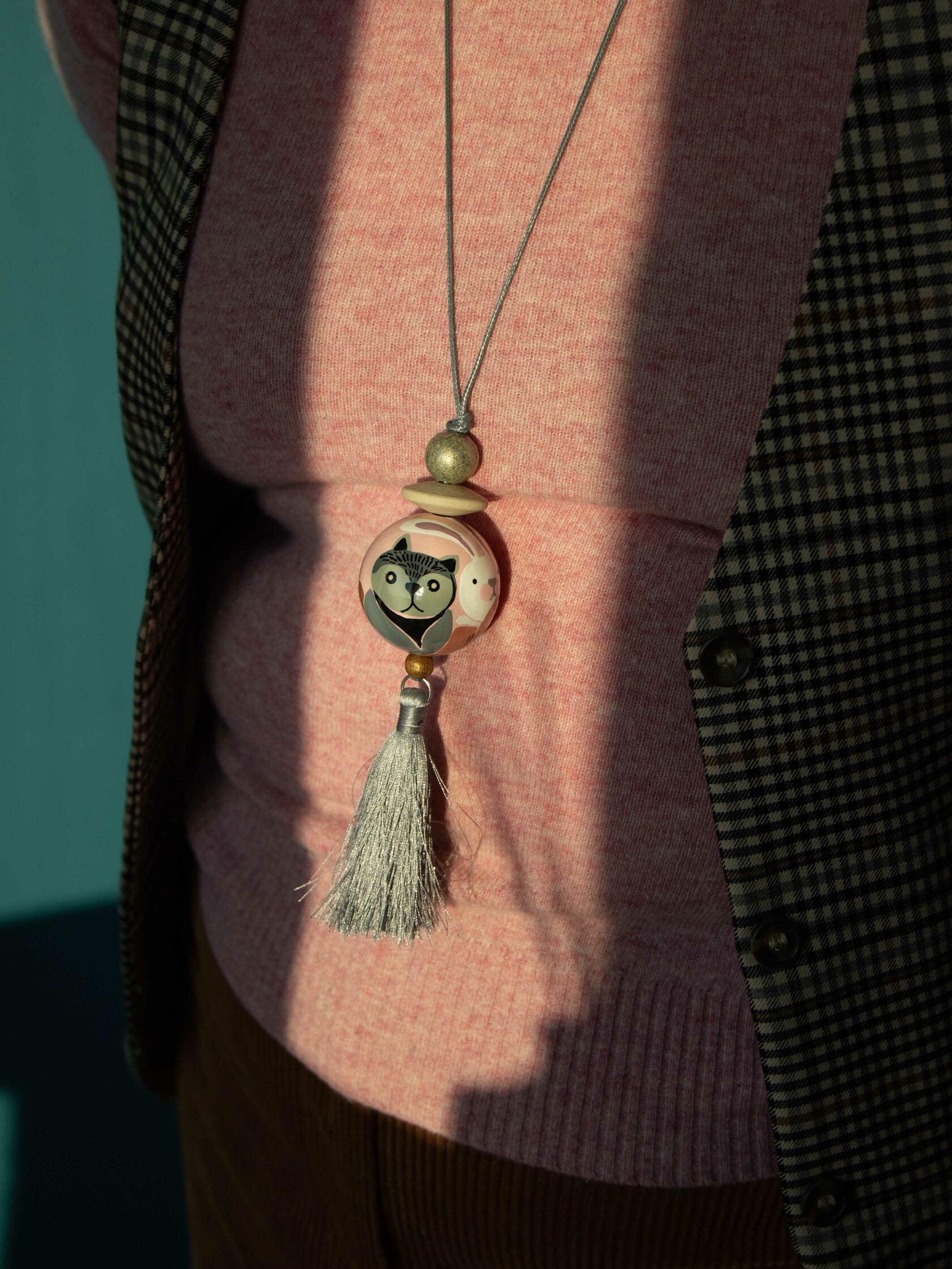 Funny Animals Beaded Pendant