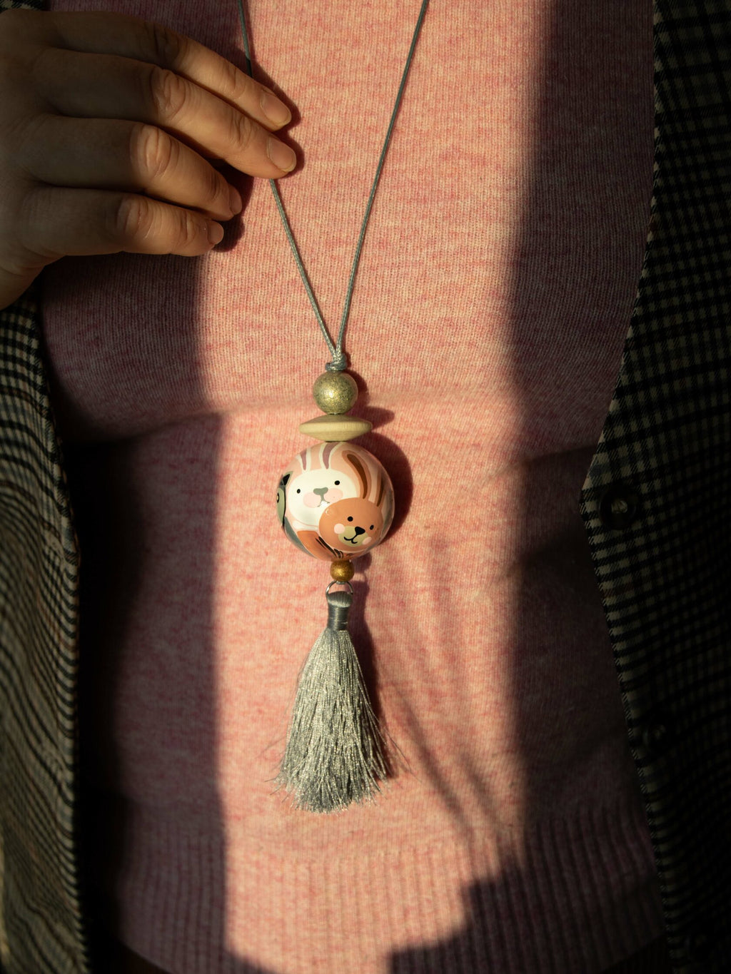 Funny Animals Beaded Pendant